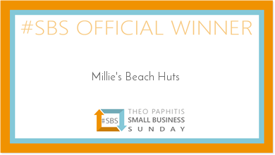 small business sunday winner Millie's Beach Huts