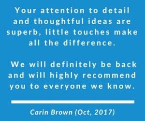 Millie's Beach Huts Testimonial for Beach Hut Hire